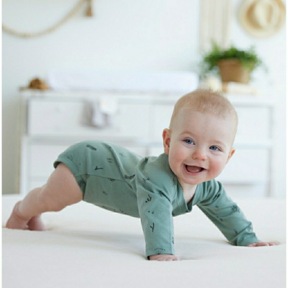 Hallmark Other - Hallmark Dusty Teal Foilage Bodysuit